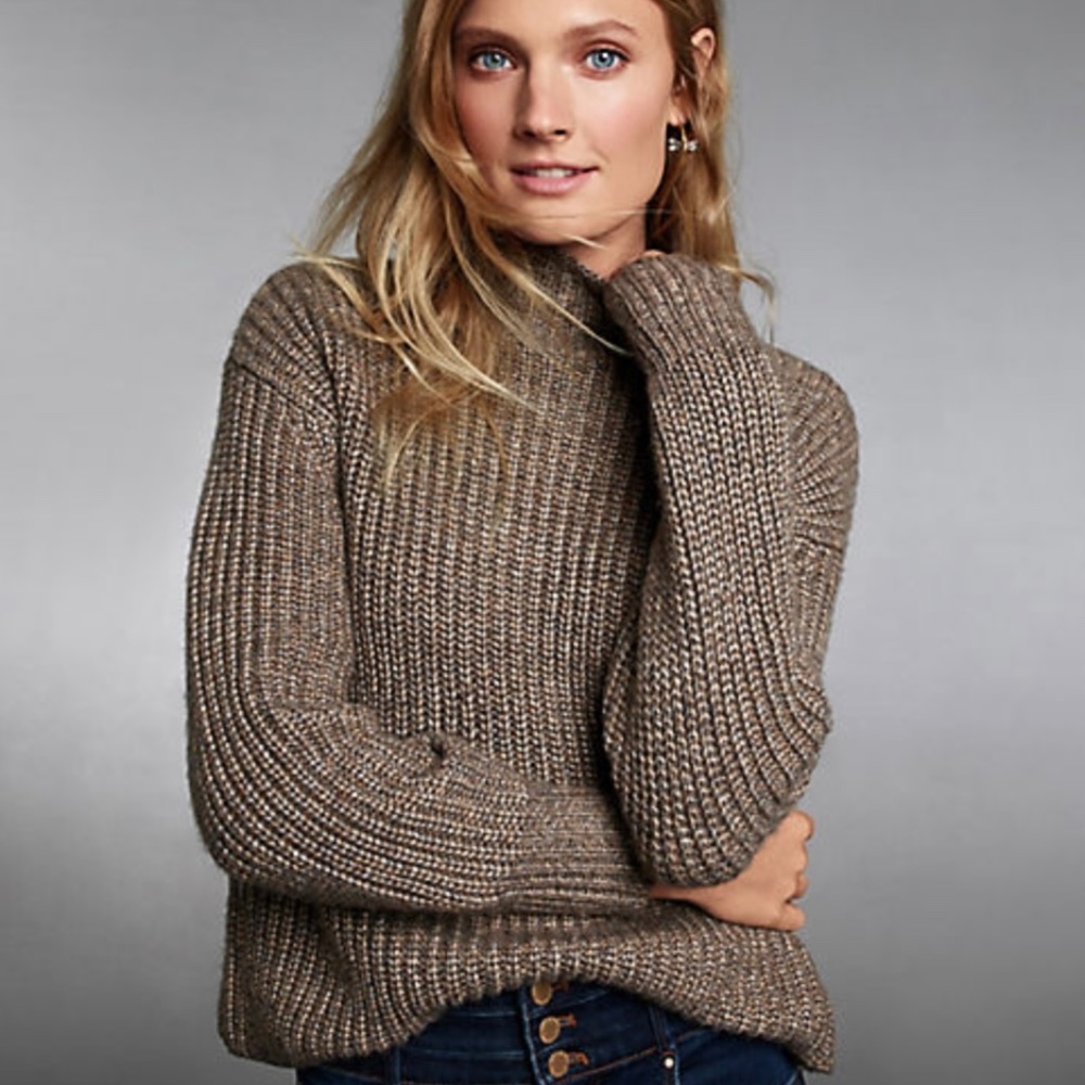 Ann Taylor Shimmering Mock Neck Sweater NWT - size M